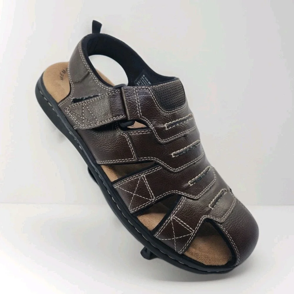 Dockers Searose Brown Fisherman Sandal Memory Foam Fusion Footbed‎ Mens Size 11
